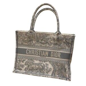 Christian Dior Book Tote Bag Gray